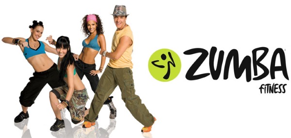 Zumba fitness. Slimming dance lessons, aerobics program: Strong, Aqua, Step. Video