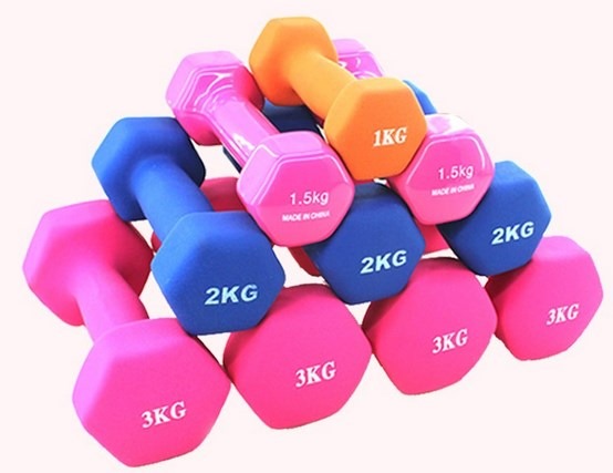 Dumbbell exercise program. Basic on chest, shoulders, biceps, back, triceps, effective strength. The best complex for girls