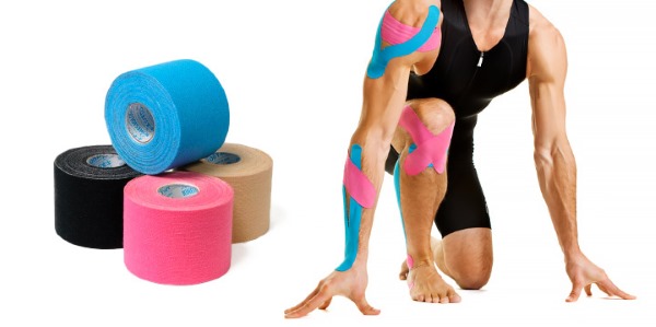 Kinesio taping. What is it in cosmetology, medicine, sports. Tapes, aesthetic, lymphatic drainage from wrinkles, nasolabial folds