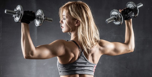 A set of exercises with dumbbells for girls at home