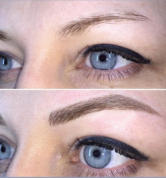 Powdery eyebrows. What is it, photos before and after tattooing, spray technique, how long does it last