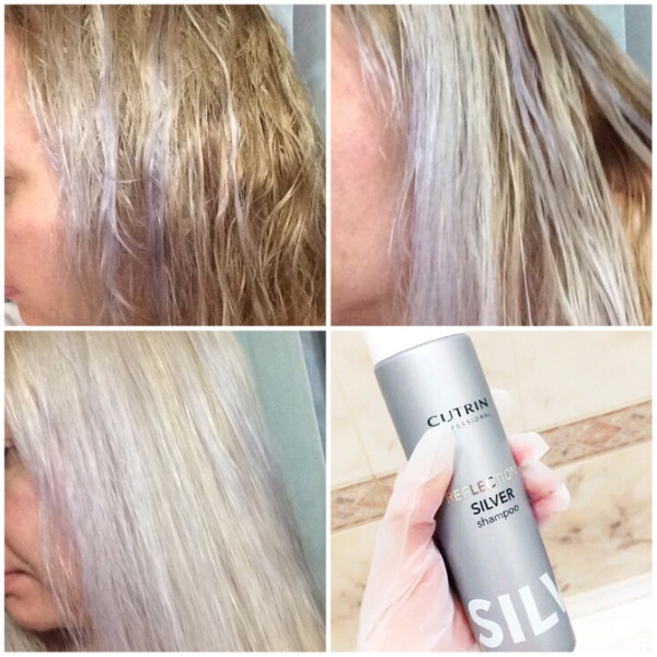 Professional products for toning hair after highlighting, lightening