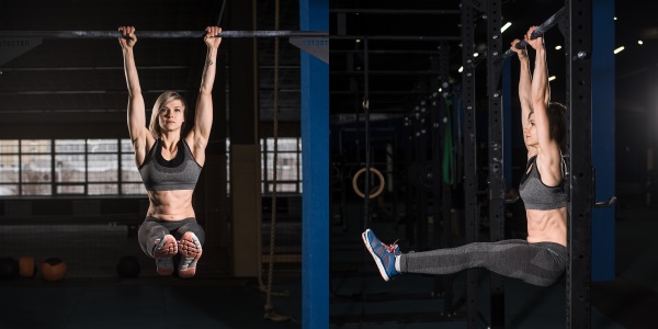 Exercises on the press on the horizontal bar and uneven bars for girls, beginners. Execution technique