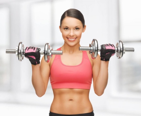 Hand dumbbell exercises for women for weight loss so that the skin does not hang. Workout at home