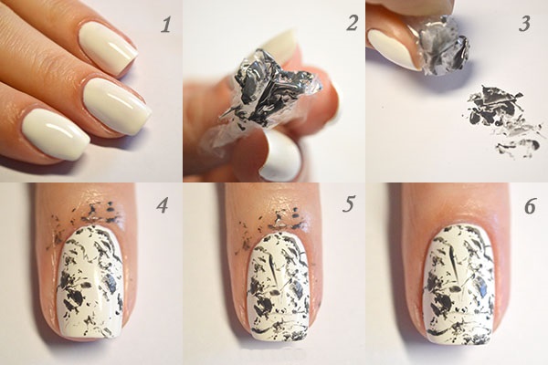 Manicure with black and white varnish for short and long nails. Photos, designs