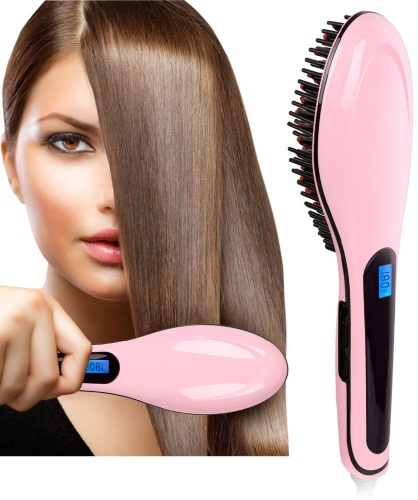 Means for long-term straightening, smoothing hair with an iron, keratin