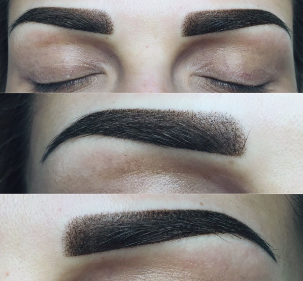 Correction of permanent eyebrow makeup.How is healing, care