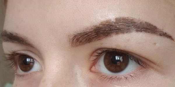 How powder eyebrows are made. Pixel spraying technique, photo after correction, healing by day, reviews, care