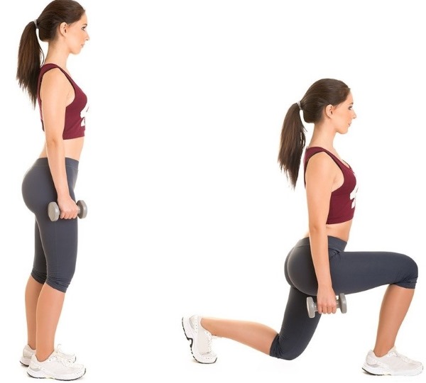 Exercises for the gluteus maximus muscle for a woman in the gym, at home. Technique, photo