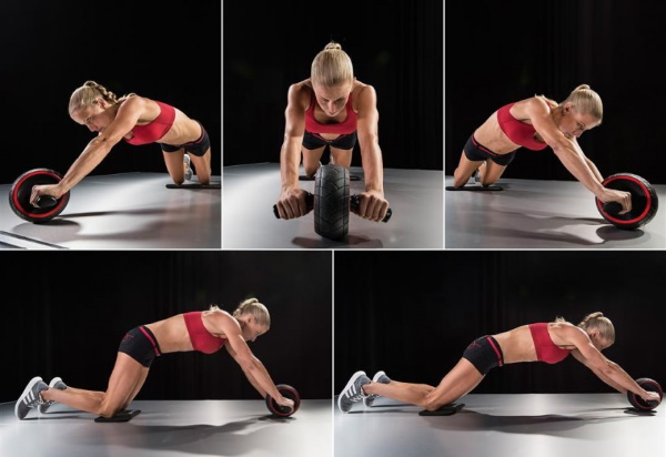 Row of dumbbells in an incline to the belt. What muscles work, exercise technique. Video