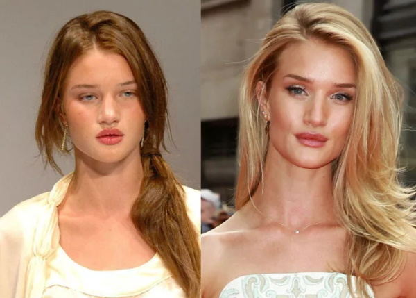 Rosie Huntington-Whiteley. Foto prima e dopo la chirurgia plastica in costume da bagno, senza trucco, stile, biografia