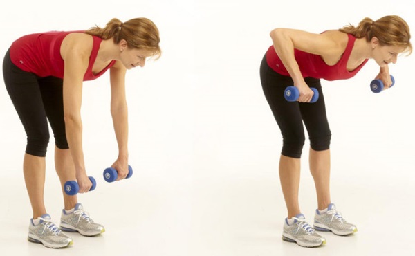 Row of the bar in an incline to the belt. Execution technique for girls with a reverse, wide, narrow grip, which muscles work