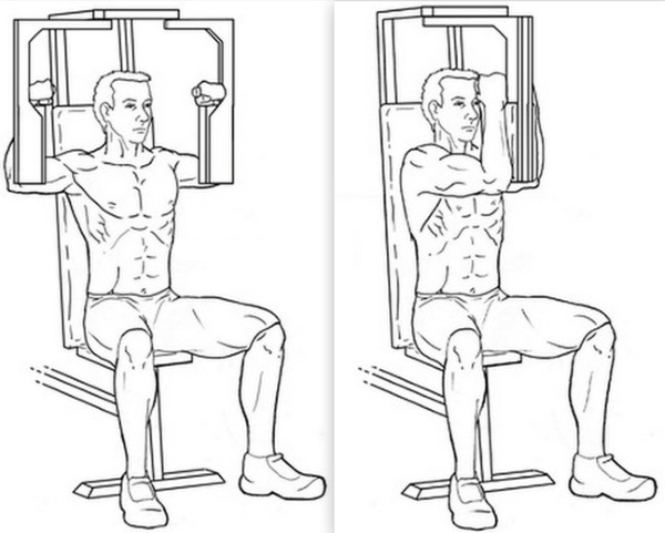 Butterfly exercise for the pectoral muscles. Technique of execution in the simulator, at home