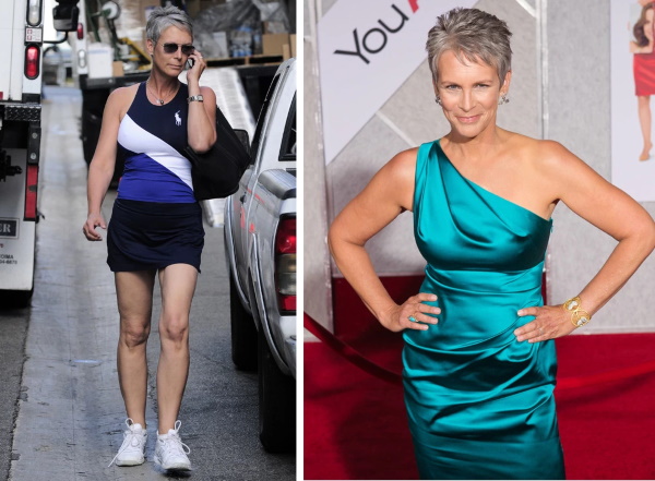 Jamie Lee Curtis. Photos are hot in their youth, now, in a swimsuit, plastic