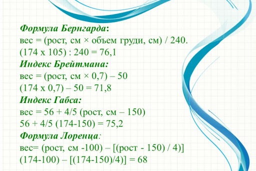 Normal weight with a height of 150-155-160-165-170-175-180 for a girl. Table by age