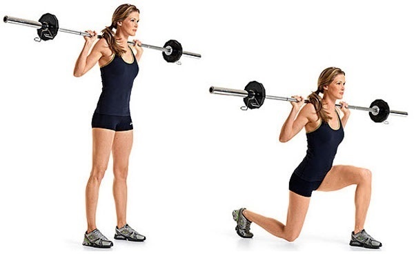 Exercises with a barbell for slimming girls for triceps, legs, back, all muscle groups at home