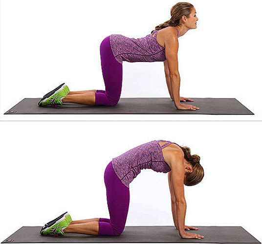 Strength exercises on the back at home, in a rocking chair for women