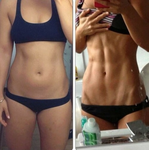 How to make a girl's abs with cubes. Before and after photos, exercises